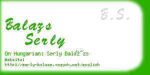 balazs serly business card